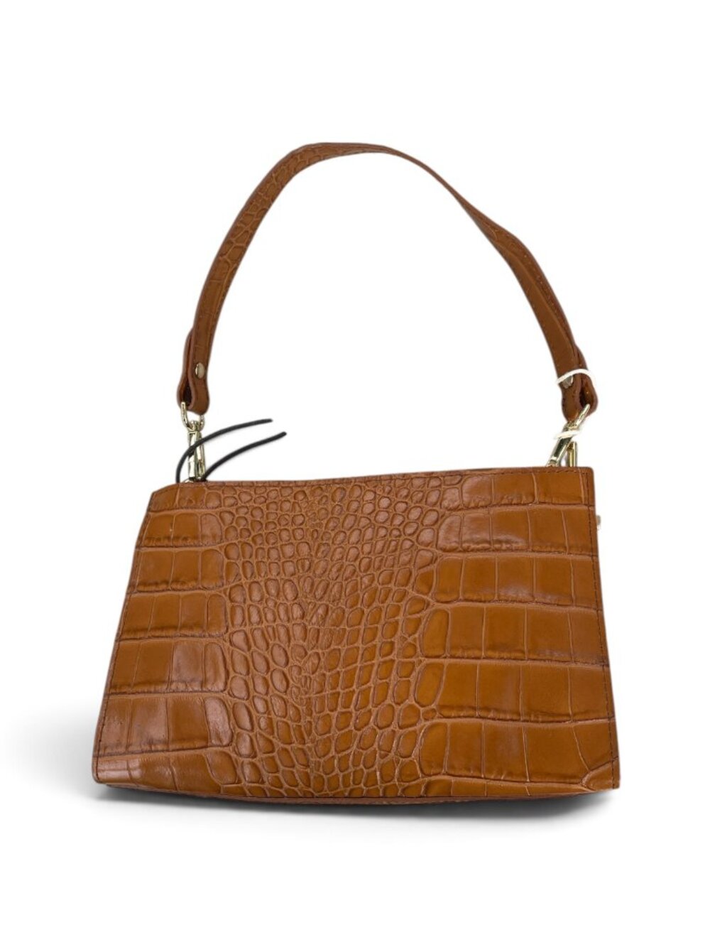 NWT Valentina Croc Embossed Leather Crossbody Bag - Picture 3 of 8